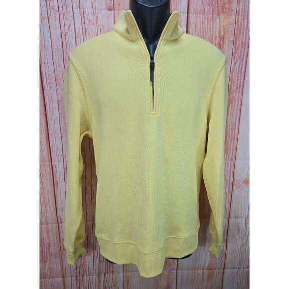 Nike Mens Dri-Fit Yellow 1/4 Zip Pullover Sweater Size Small NWT NEW - Picture 1 of 9
